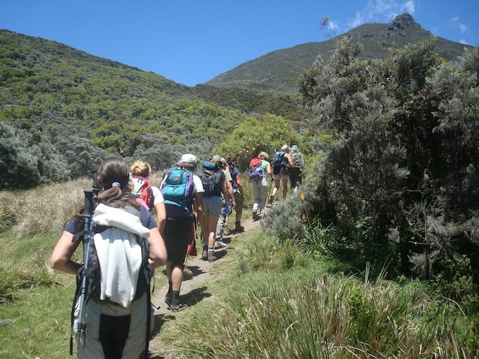 Heading up to Little Meru, on Mount Meru 